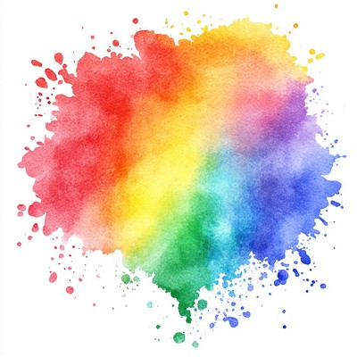 Vibrant watercolor splash art