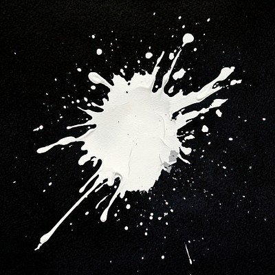 Abstract white paint splatter