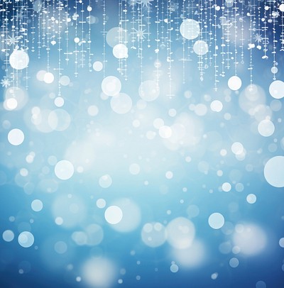 Winter festive abstract bokeh background