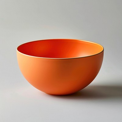 Modern orange bowl on table