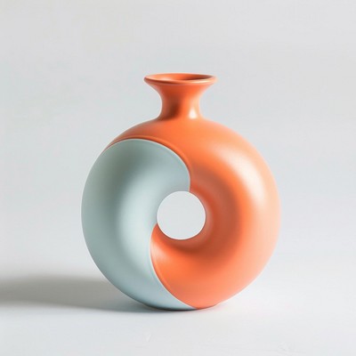 Modern abstract ceramic vase