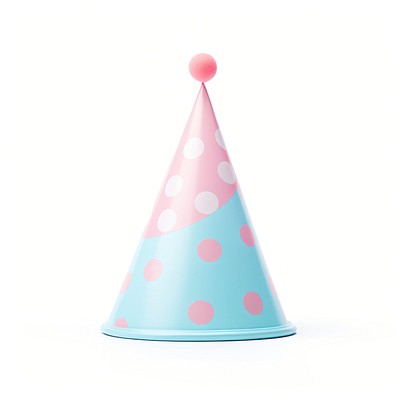 Colorful polka dot party hat