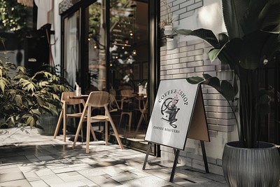 Charming outdoor coffee shop