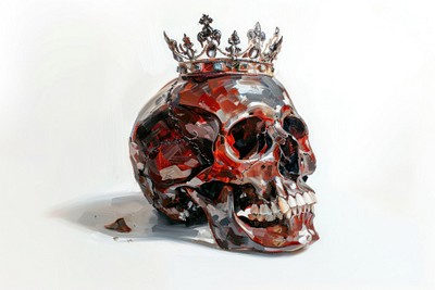 Crowned skull artistic background