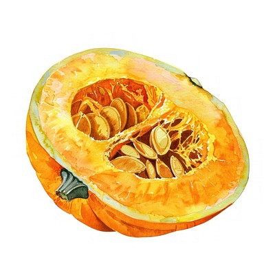 A half pumpkin ingredient vegetable produce squash.