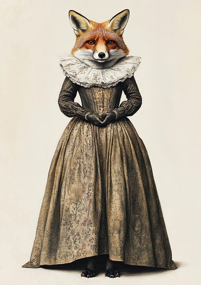 Animal dress human fox.