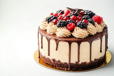 Cake with chocolate and cream dessert food celebration.