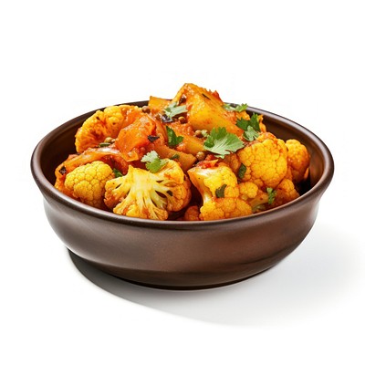 Aloo Gobi cauliflower vegetable curry.