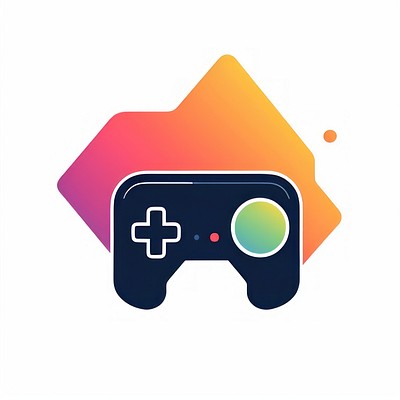 Computer gammer design logo illustration.