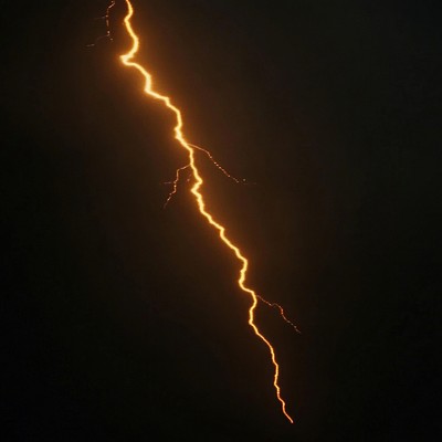 Vivid Yellow Lightning Bolt lightning nature storm.