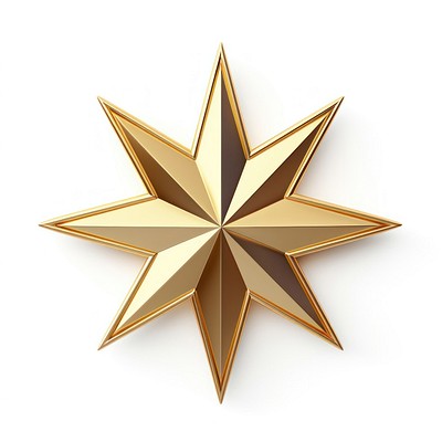 3d golden new year star eight-pointed chandelier starburst.