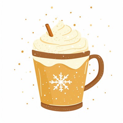 Christmas hot drink illustration beverage coffee.