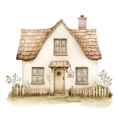 Cottage cottage architecture illustration.