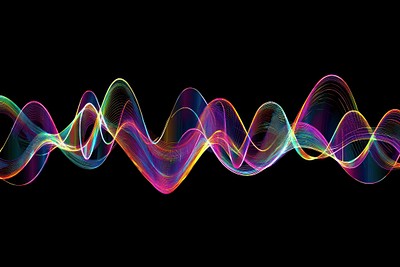 Sound waves illustration colorful pattern.