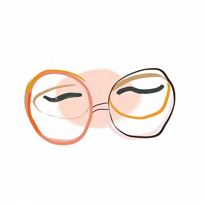 Glasses illustration minimalist accessories.