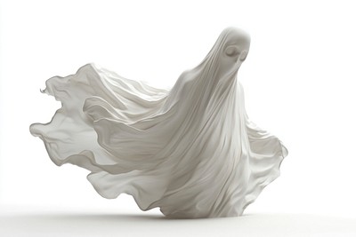 Ghost with a white cloth art supernatural mysterious.