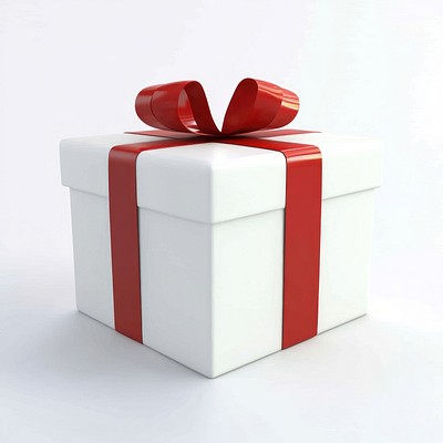 White and red giftbox celebration letterbox surprise.