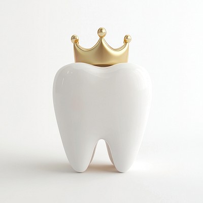 White teeth crown background tooth.