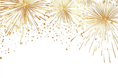 Fireworks illustration background gold.