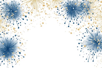 Fireworks illustration background border.