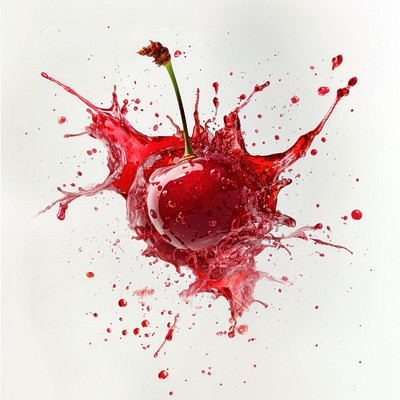 Exploding cherry food explosion fruit.