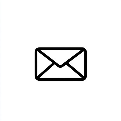 A mail icon illustration minimalist envelope.