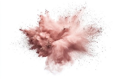 Explosive pink powder cloud art