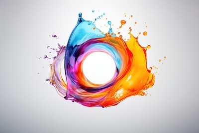 Circle liquid splash effect art graphics creative.