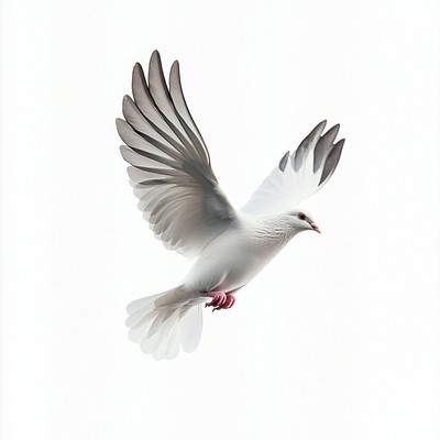 A flying white dove bird photography graceful elegant.