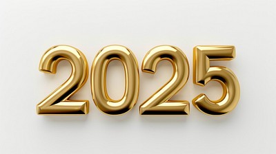 Golden 2025 numbers illustration