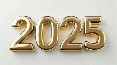 Golden 2025 year celebration