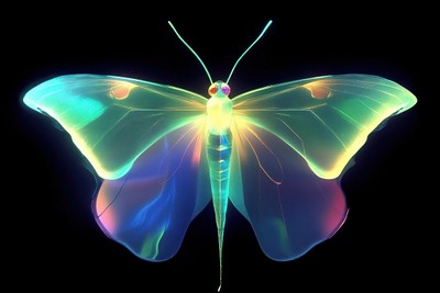 Butterfly fantasy insect neon.