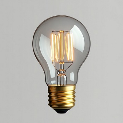 A warm light light bulb incandescent chandelier lightbulb.