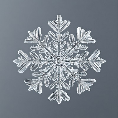 A white snowflake background nature chandelier.