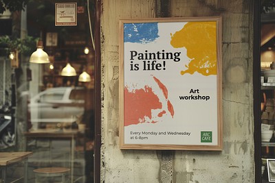 Art workshop promotional poster