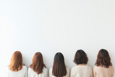 Casual group of woman women back background.