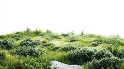 Hilly rocky grass fields vegetation landscape outdoors.