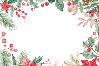 Printable christmas cookie border frame red illustration.