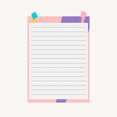 Cute paper notes illustration design