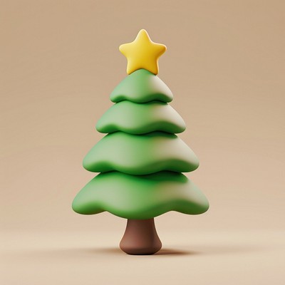 Minimalist Christmas tree illustration