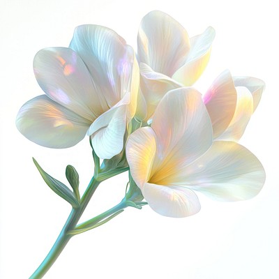 Freesia flower illustration delicate.