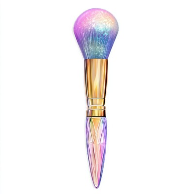 Shimmering makeup brush illustration cosmetics digital.