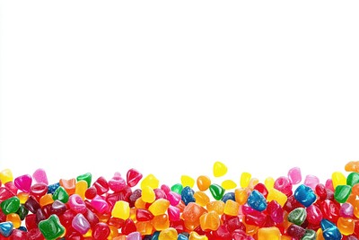 Colorful candies on white background