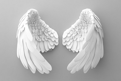 Elegant white angel wings decor