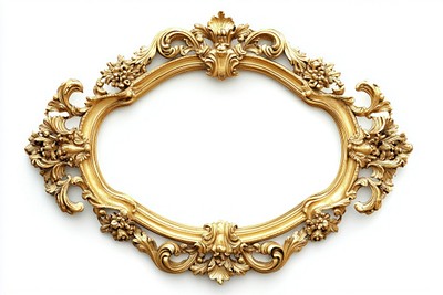 Elegant ornate gold picture frame