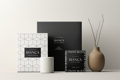 Elegant perfume packaging mockup