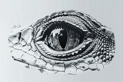 Detailed reptile eye illustration