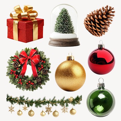 Christmas decoration design element set