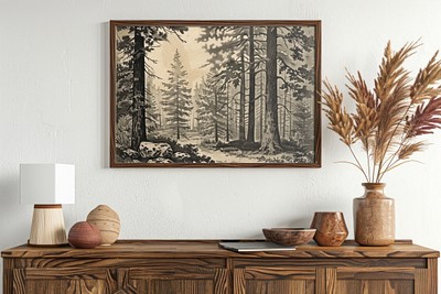 Rustic forest-themed home decor