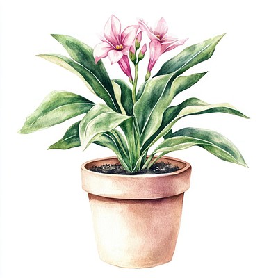 Flower Potted Plant flowers plant illustration.